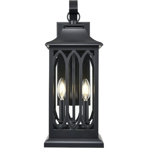 Mallorey 2 Light 20.01 inch Powder Coated Black Outdoor Wall Sconce
